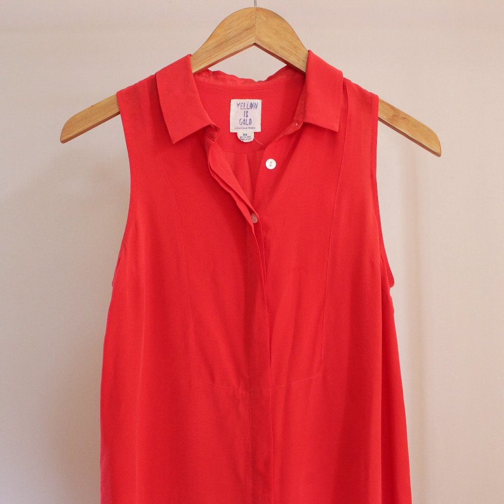 Pink Pure Silk Shirt Dress/Tunic - Picture 4 of 8